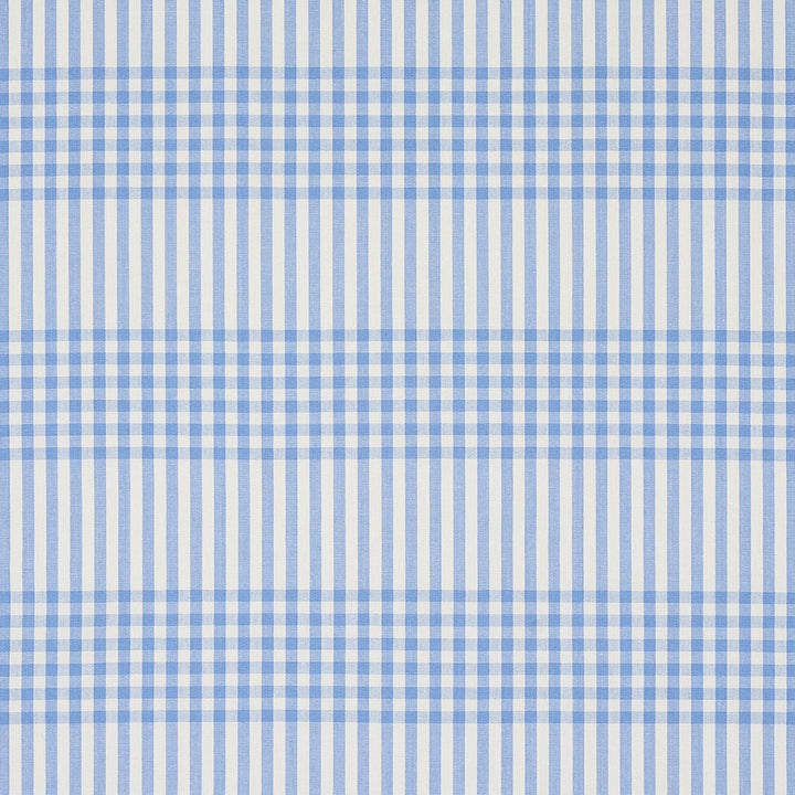 Bergen Plaid Sky 80803 by Schumacher Fabric Smith Street - Fabric Carolina -