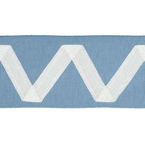 Legere Appliqu Tape Ivory On Sky 80873 by Schumacher Trim