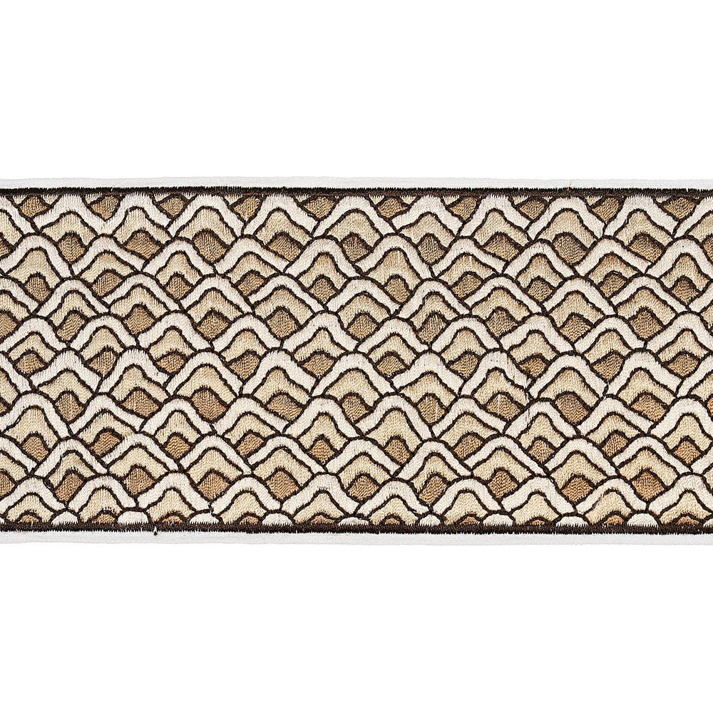 Sunrise Embroidery Tape Sand 80890 by Schumacher Trim Orient Express 9.5" - Fabric Carolina -