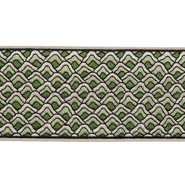 Sunrise Embroidery Tape Emerald 80892 by Schumacher Trim Orient Express 9.5" - Fabric Carolina -