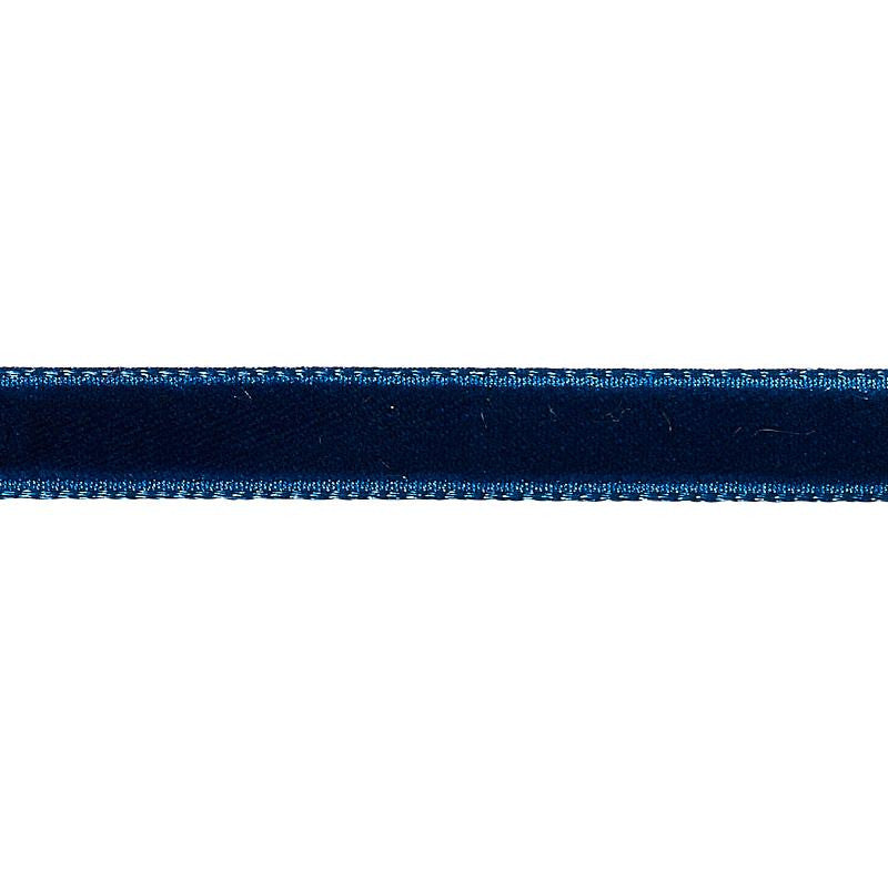 Velvet Tape Narrow Saphire 80924 by Schumacher Trim Perfect Basics: Velvet Tapes - Fabric Carolina -