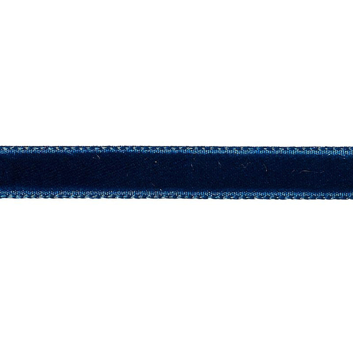 Velvet Tape Narrow Saphire 80924 by Schumacher Trim Perfect Basics: Velvet Tapes - Fabric Carolina -