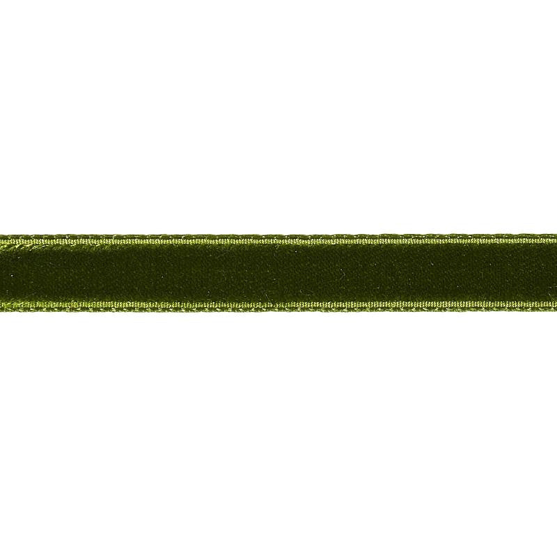 Velvet Tape Narrow Moss 80925 by Schumacher Designer Trim Perfect Basics: Velvet Tapes - Swanky Fabrics -