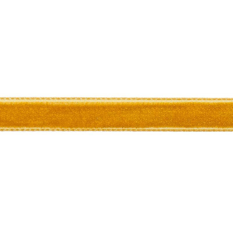 Velvet Tape Narrow Gold 80926 by Schumacher Trim Perfect Basics: Velvet Tapes - Fabric Carolina -