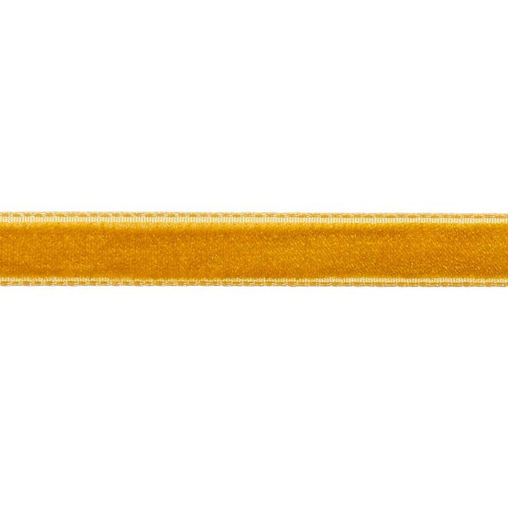 Velvet Tape Narrow Gold 80926 by Schumacher Trim Perfect Basics: Velvet Tapes - Fabric Carolina -