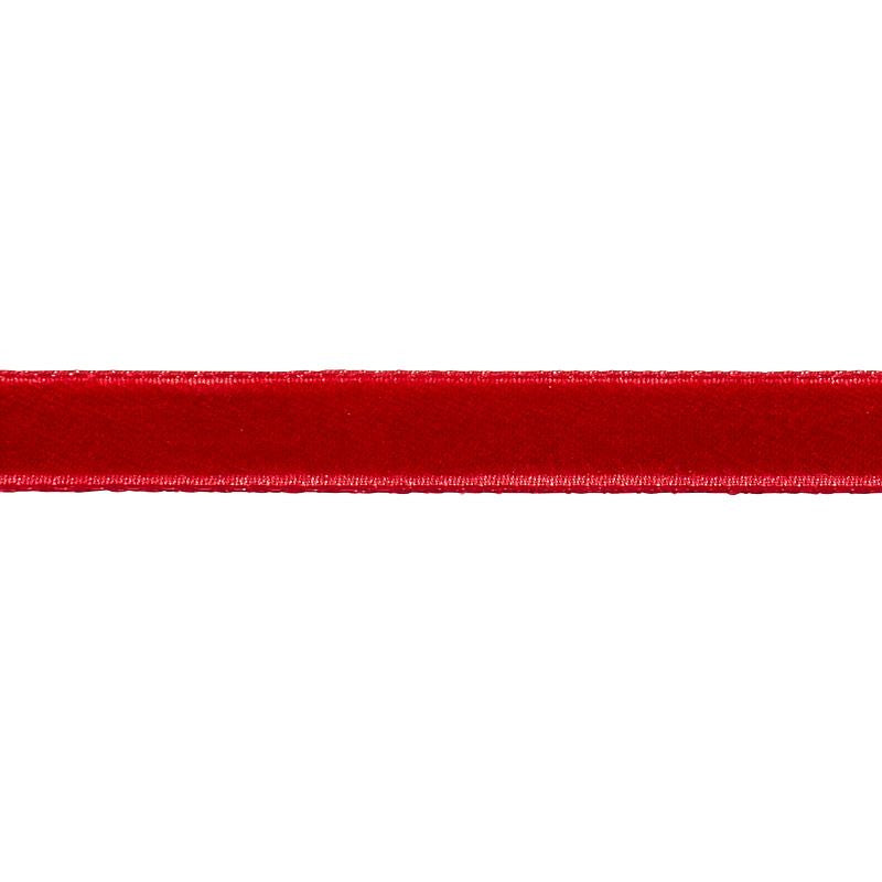 Velvet Tape Narrow Crimson 80927 by Schumacher Trim Perfect Basics: Velvet Tapes - Fabric Carolina -