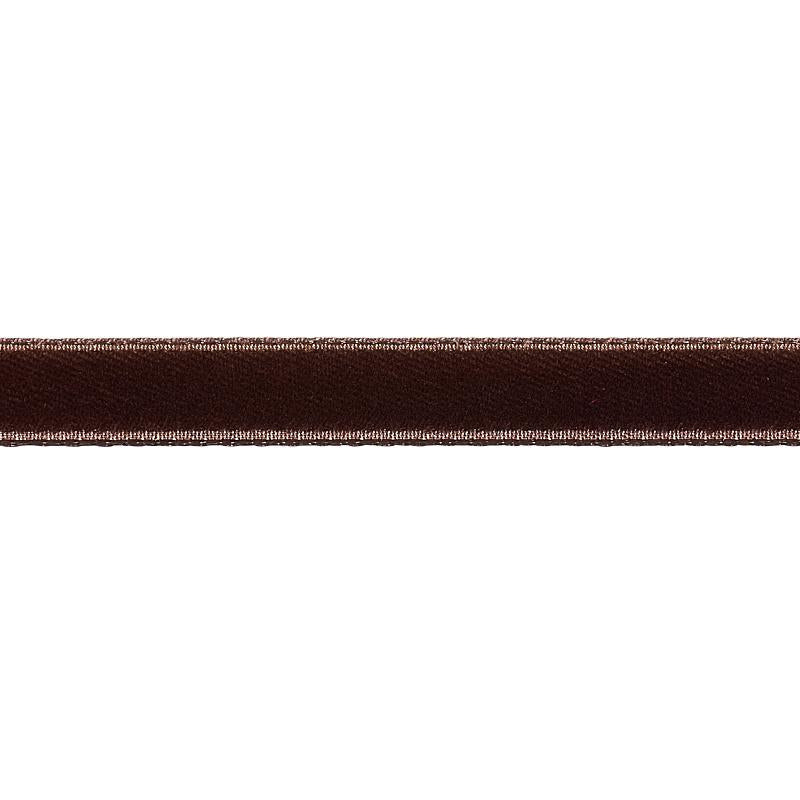 Velvet Tape Narrow Truffle 80929 by Schumacher Designer Trim Perfect Basics: Velvet Tapes - Swanky Fabrics -