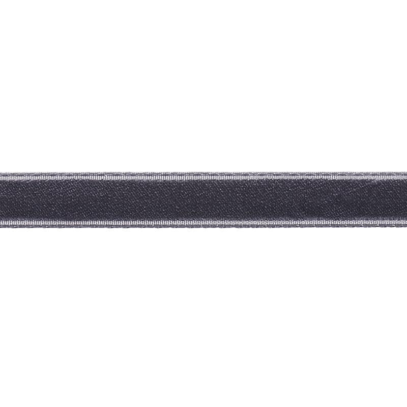 Velvet Tape Narrow Graphite 80930 by Schumacher Designer Trim Perfect Basics: Velvet Tapes - Swanky Fabrics -