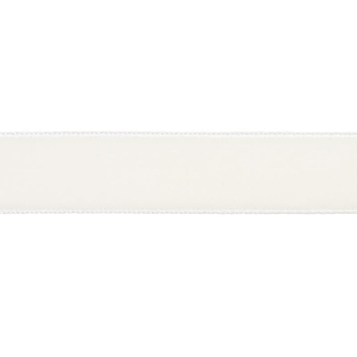 Velvet Tape Medium Ivory 80940 by Schumacher Designer Trim Perfect Basics: Velvet Tapes - Swanky Fabrics -