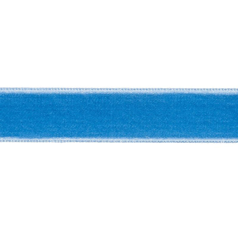 Velvet Tape Medium Cadet 80943 by Schumacher Designer Trim Perfect Basics: Velvet Tapes - Swanky Fabrics -