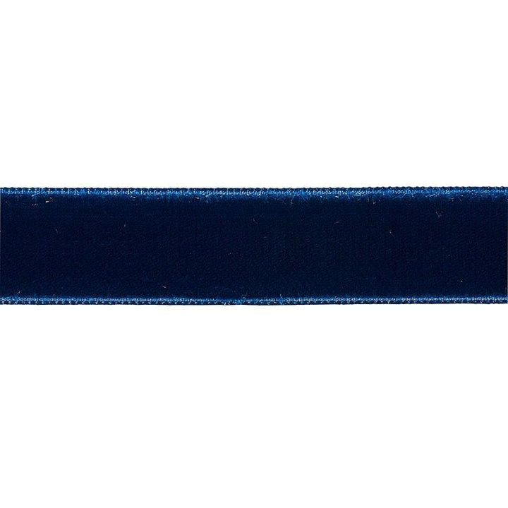 Velvet Tape Medium Saphire 80944 by Schumacher Designer Trim Perfect Basics: Velvet Tapes - Swanky Fabrics -