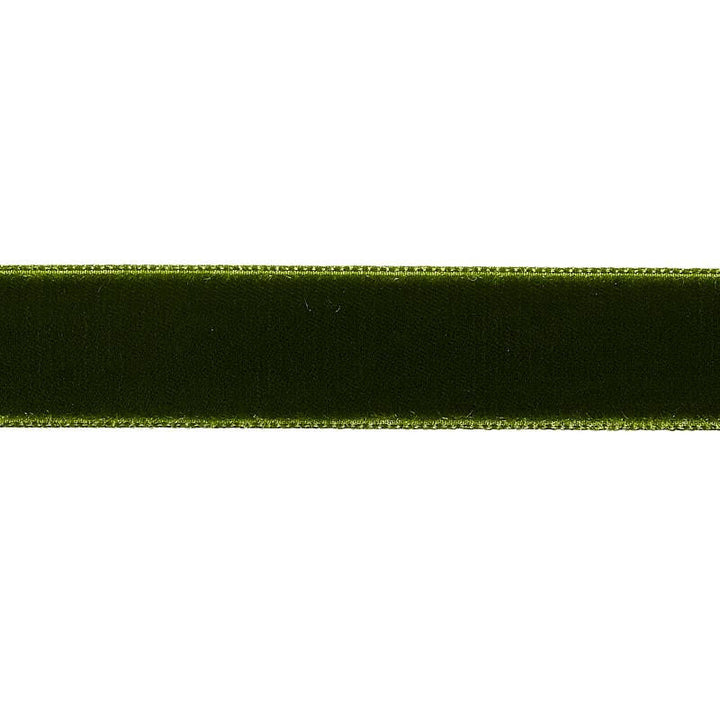 Velvet Tape Medium Moss 80945 by Schumacher Designer Trim Perfect Basics: Velvet Tapes - Swanky Fabrics -
