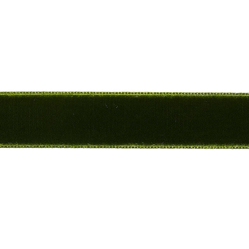 Velvet Tape Medium Moss 80945 by Schumacher Trim Perfect Basics: Velvet Tapes - Fabric Carolina -