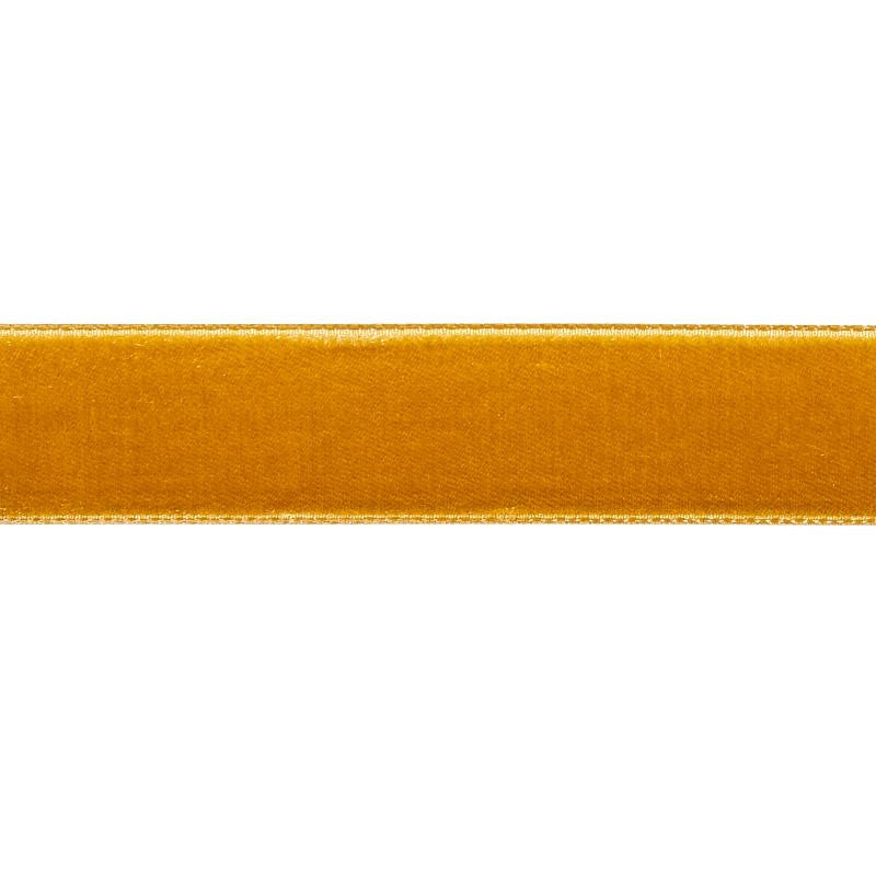 Velvet Tape Medium Gold 80946 by Schumacher Trim Perfect Basics: Velvet Tapes - Fabric Carolina -