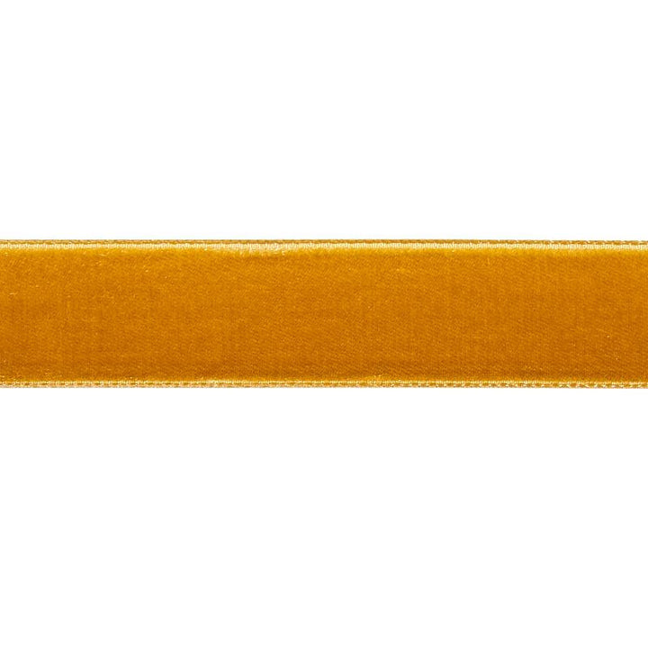 Velvet Tape Medium Gold 80946 by Schumacher Trim Perfect Basics: Velvet Tapes - Fabric Carolina -