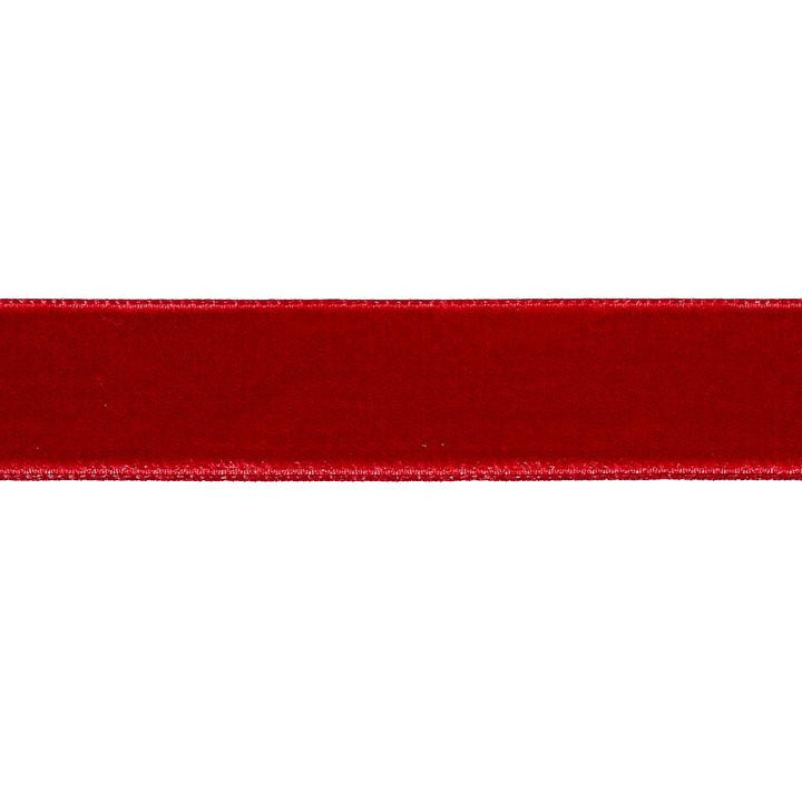 Velvet Tape Medium Crimson 80947 by Schumacher Designer Trim Perfect Basics: Velvet Tapes - Swanky Fabrics -