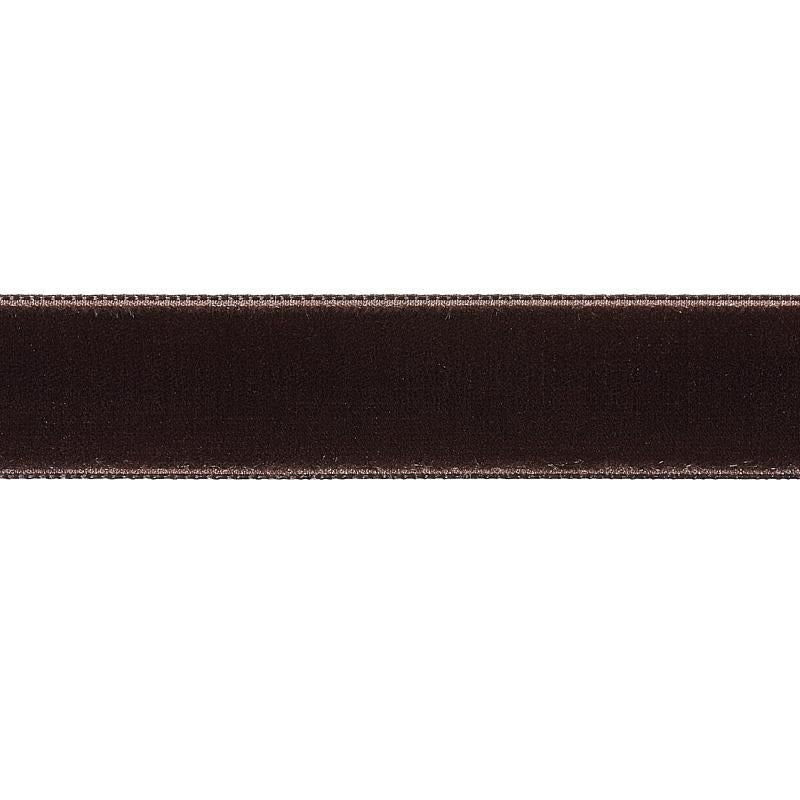 Velvet Tape Medium Truffle 80949 by Schumacher Designer Trim Perfect Basics: Velvet Tapes - Swanky Fabrics -