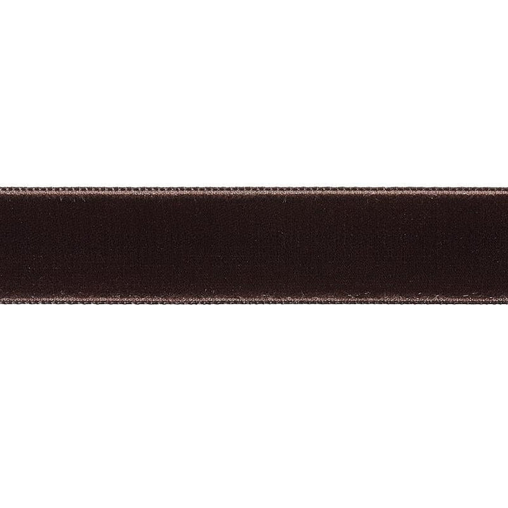 Velvet Tape Medium Truffle 80949 by Schumacher Trim Perfect Basics: Velvet Tapes - Fabric Carolina -