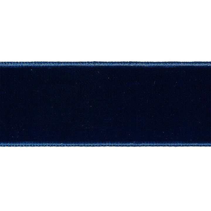 Velvet Tape Wide Saphire 80964 by Schumacher Trim Perfect Basics: Velvet Tapes - Fabric Carolina -