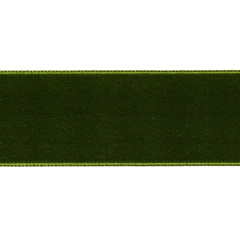 Velvet Tape Wide Moss 80965 by Schumacher Trim Perfect Basics: Velvet Tapes - Fabric Carolina -