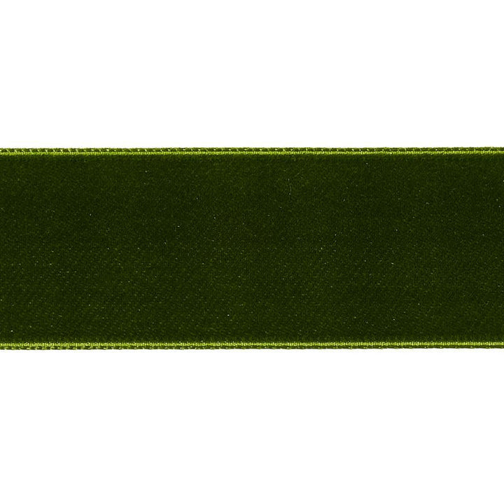 Velvet Tape Wide Moss 80965 by Schumacher Trim Perfect Basics: Velvet Tapes - Fabric Carolina -