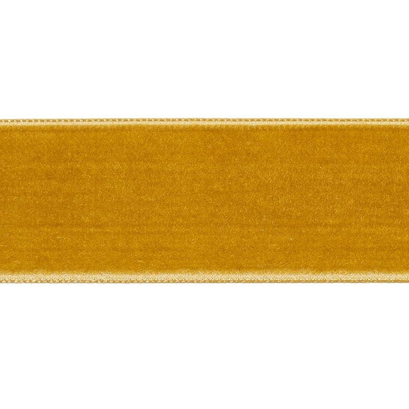 Velvet Tape Wide Gold 80966 by Schumacher Trim Perfect Basics: Velvet Tapes - Fabric Carolina -