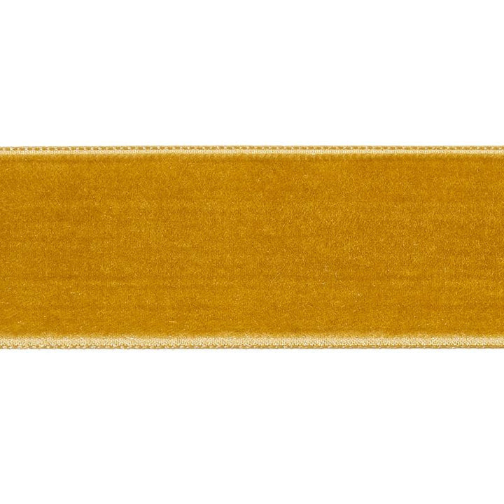 Velvet Tape Wide Gold 80966 by Schumacher Trim Perfect Basics: Velvet Tapes - Fabric Carolina -