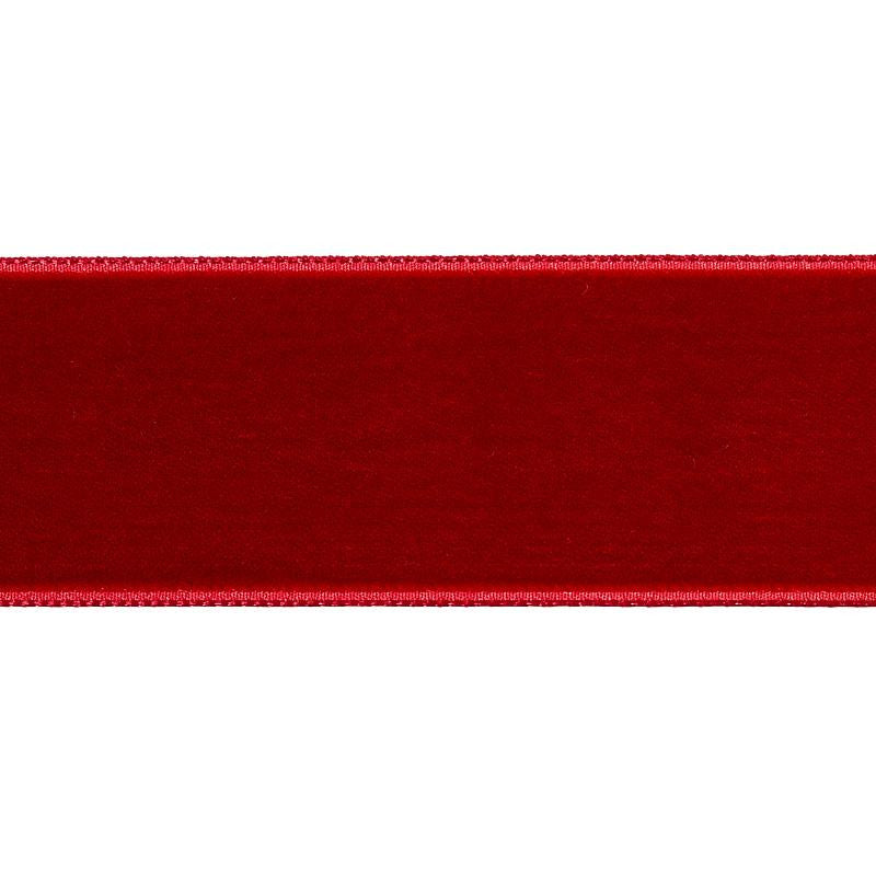 Velvet Tape Wide Crimson 80967 by Schumacher Trim Perfect Basics: Velvet Tapes - Fabric Carolina -