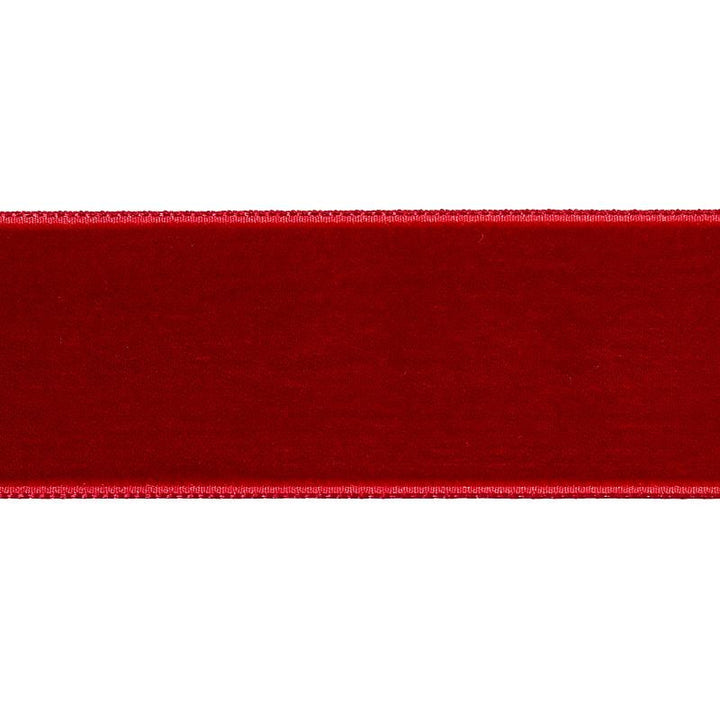 Velvet Tape Wide Crimson 80967 by Schumacher Trim Perfect Basics: Velvet Tapes - Fabric Carolina -
