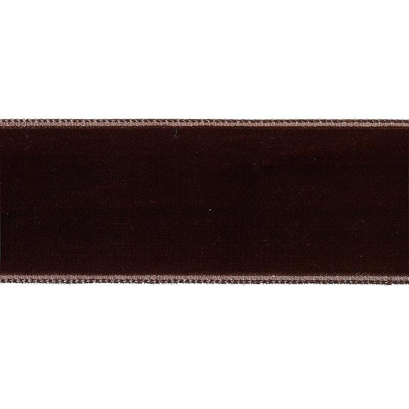 Velvet Tape Wide Truffle 80969 by Schumacher Trim Perfect Basics: Velvet Tapes - Fabric Carolina -