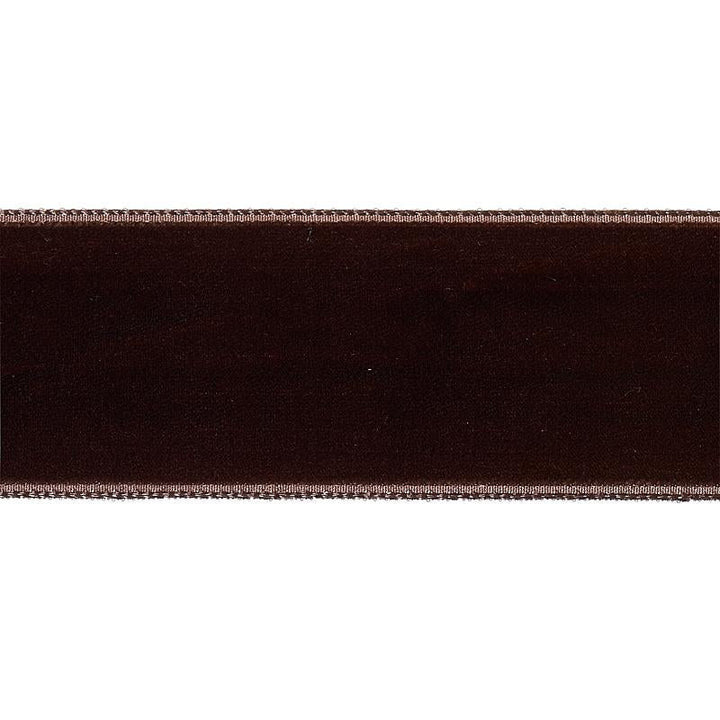 Velvet Tape Wide Truffle 80969 by Schumacher Trim Perfect Basics: Velvet Tapes - Fabric Carolina -