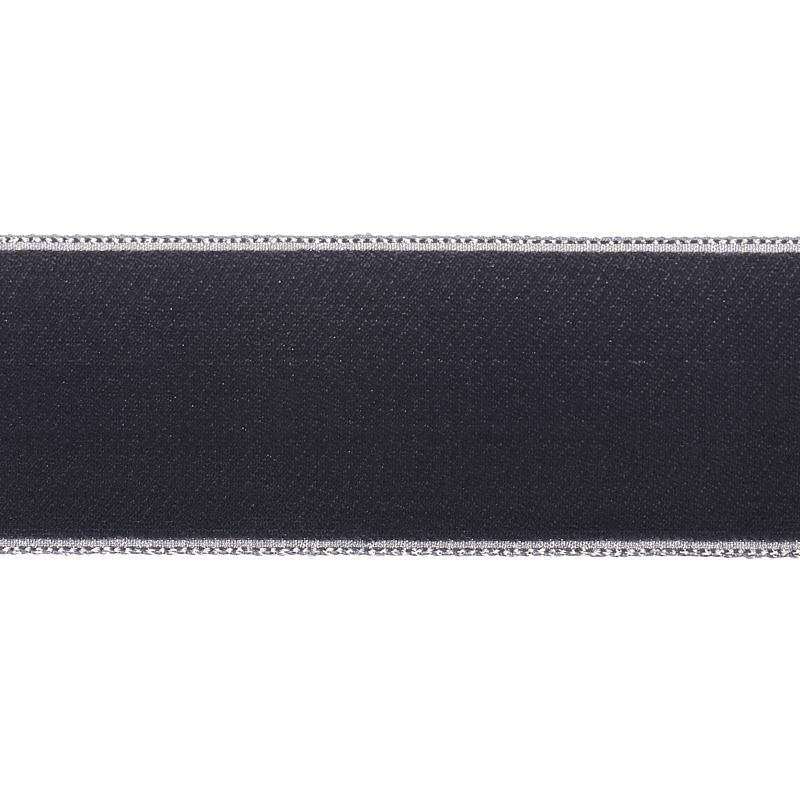Velvet Tape Wide Graphite 80970 by Schumacher Designer Trim Perfect Basics: Velvet Tapes - Swanky Fabrics -