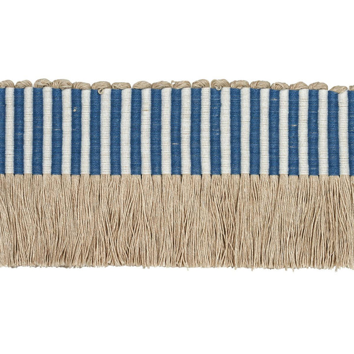 Graphic Fringe Blue 81211 by Schumacher Trim Embroidered And Embellished Trims - Fabric Carolina -