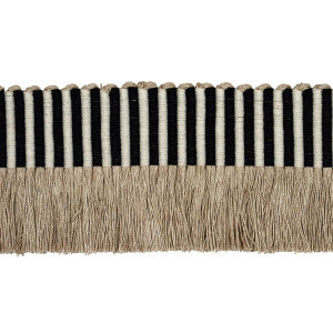 Graphic Fringe Black 81212 by Schumacher Trim