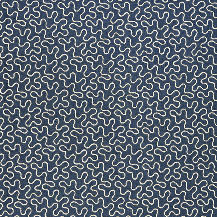 Meander Embroidery Indigo 67600 by Schumacher Fabric AU NATUREL 2 LINEN 67% VISCOSE RAYON 30% INDIA MARTINDALE 8,000 </p><p>Repeat: Horizontal: 6 1/2" (17CM) and Vertical: 4 1/4" (11CM) 51.75 - Fabric Carolina -