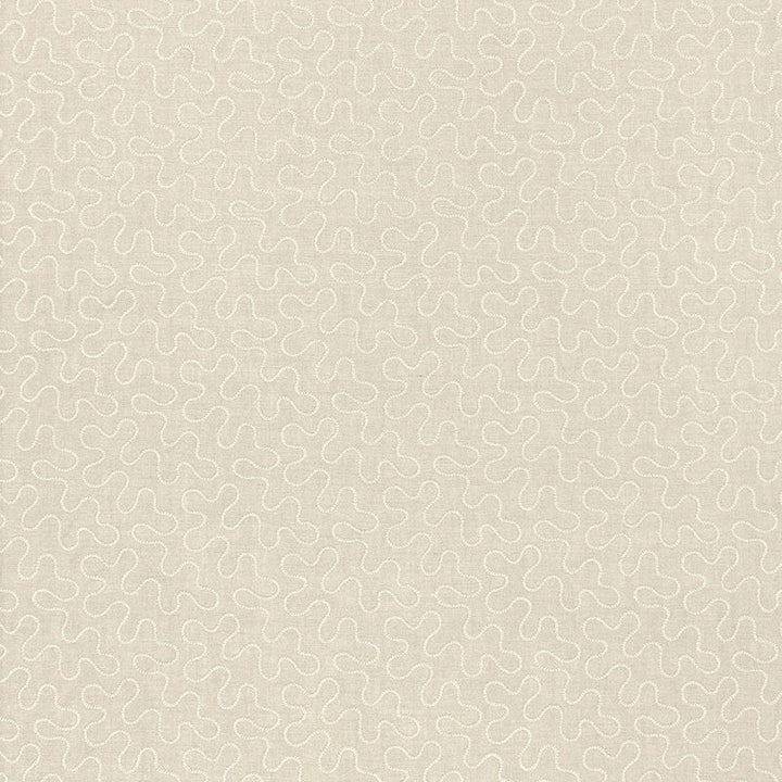 Meander Embroidery Linen 67601 by Schumacher Designer Fabric AU NATUREL 2 See Sample INDIA . </p><p>Repeat: Horizontal: 6 1/2" (17CM) and Vertical: 4 1/4" (11CM) 51 3/4" WIDE (131CM) - Swanky Fabrics -