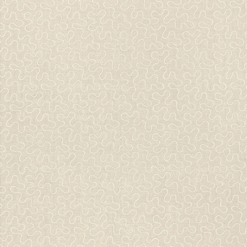 Meander Embroidery Linen 67601 by Schumacher Designer Fabric AU NATUREL 2 LINEN 67% VISCOSE RAYON 30% INDIA MARTINDALE 8,000 </p><p>Repeat: Horizontal: 6 1/2" (17CM) and Vertical: 4 1/4" (11CM) 51.75 - Swanky Fabrics -