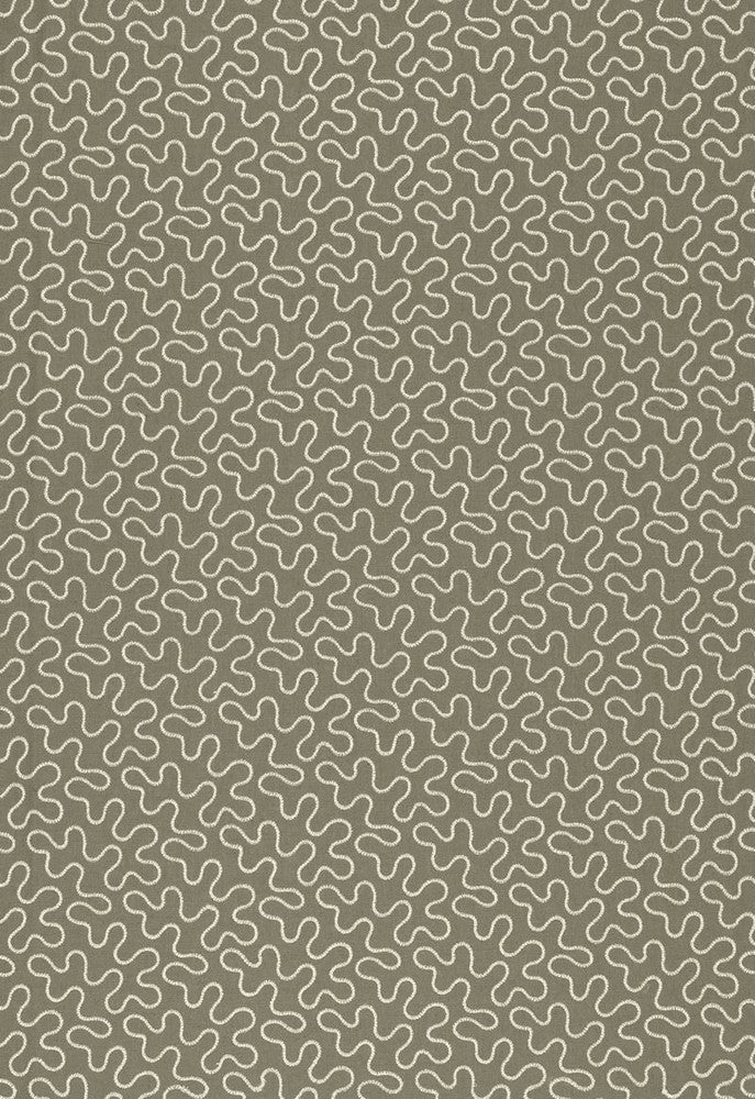 Meander Embroidery Peat 67602 by Schumacher Fabric Au-Naturel 67% Linen, 30% Viscose, 3% Spun Martindale 8,000 Horizontal: 6.5 and Vertical: 4.25 51.75 - Fabric Carolina -