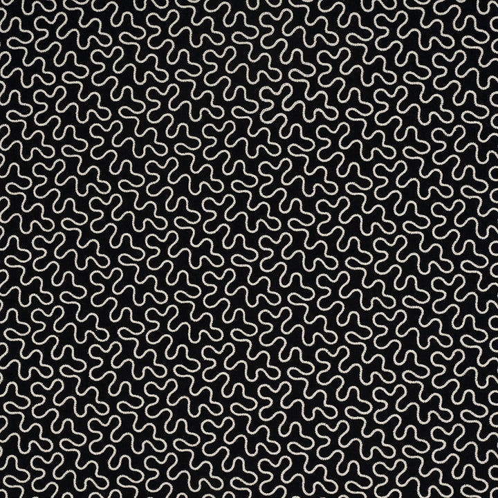 Meander Embroidery Black 67605 by Schumacher Fabric HAPPY TOGETHER II LINEN 67% VISCOSE RAYON 30% INDIA </p><p>Repeat: Horizontal: 6 1/2" (17CM) and Vertical: 4 1/4" (11CM) 51.75 - Fabric Carolina -