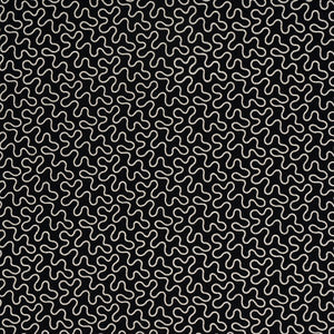 Meander Embroidery Black 67605 by Schumacher Fabric