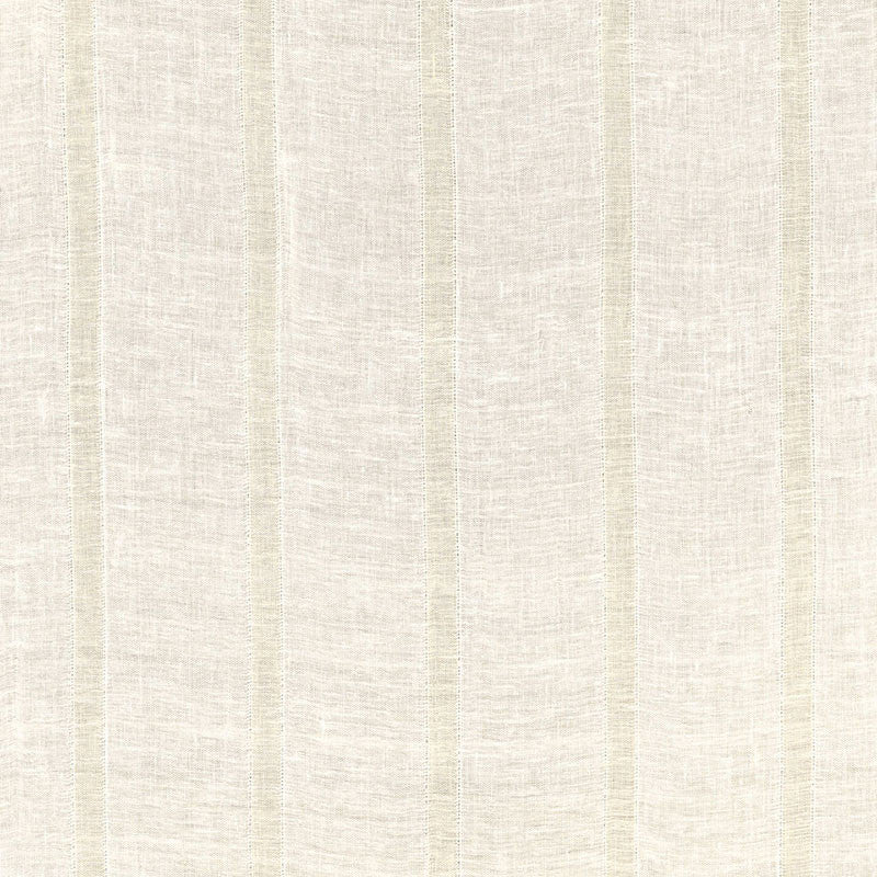 Elba Linen Stripe Ivory / Oat 67610 by Schumacher Designer Fabric ESSENTIALS: SHEERS & CASEMENTS I LINEN 92% COTTON 8% INDIA </p><p>Repeat: Horizontal: 5 5/8" (14CM) and Vertical: 50.25 - Swanky Fabrics -