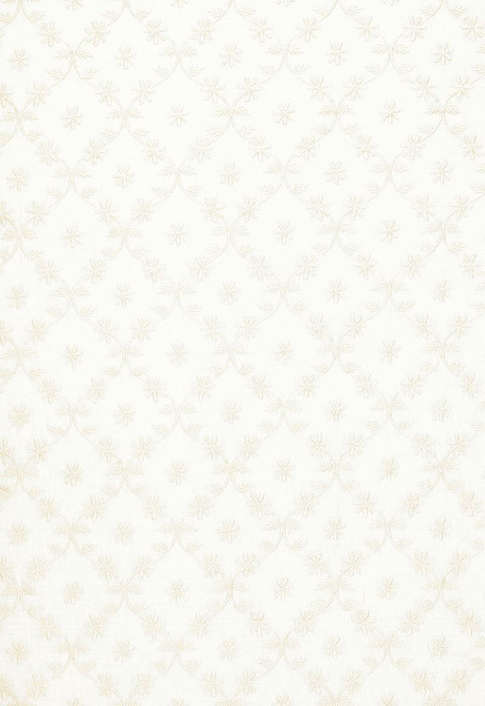Cellini Embroidery Ivory 67620 by Schumacher Fabric Firenze-Sheers 50% Linen, 48% Spun, 2% Cotton - Horizontal: 2.5 and Vertical: 5.625 50 - Fabric Carolina -