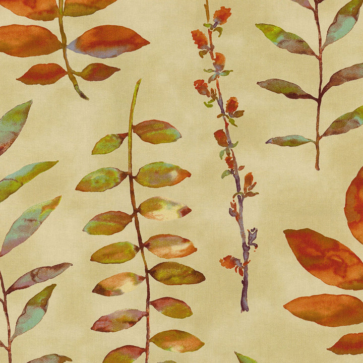 Leaf Of Faith Flaxseed 677252 by Waverly Fabric - 100%Cotton PERU Horizontal: 13.5 and Vertical: 27 54 - Fabric Carolina -