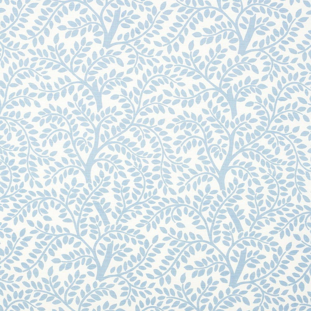 Temple Garden Ii Sky On Ivory 179503 by Schumacher Designer Fabric Preppy Chic 13.5" - Swanky Fabrics -