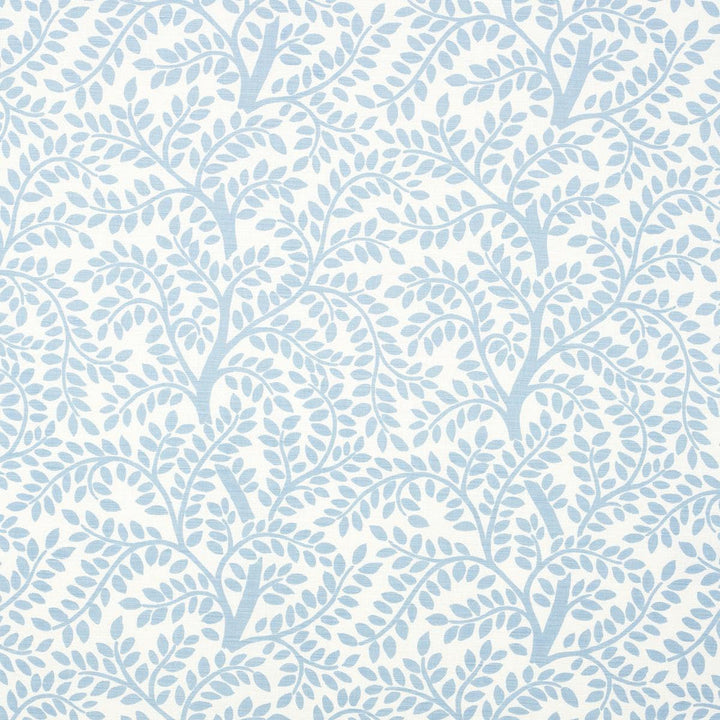 Temple Garden Ii Sky On Ivory 179503 by Schumacher Designer Fabric Preppy Chic 13.5" - Swanky Fabrics -