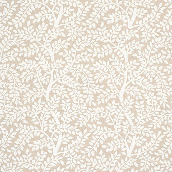 Temple Garden Ii Ivory On Unbleached 179504 by Schumacher Designer Fabric Preppy Chic 13.5" - Swanky Fabrics -
