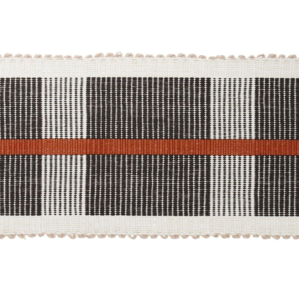 Calcada Tape Wide Rust 78974 by Schumacher Trim Stephanie Seal Brown - Fabric Carolina -