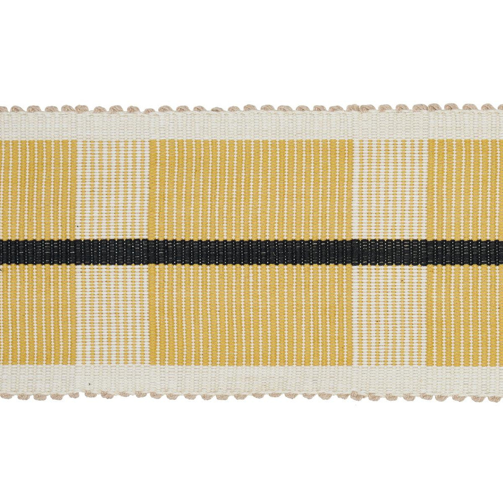 Calcada Tape Wide Maize 78975 by Schumacher Trim Stephanie Seal Brown - Fabric Carolina -