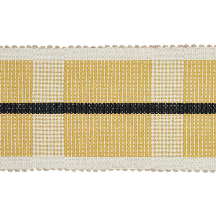 Calcada Tape Wide Maize 78975 by Schumacher Trim Stephanie Seal Brown - Fabric Carolina -