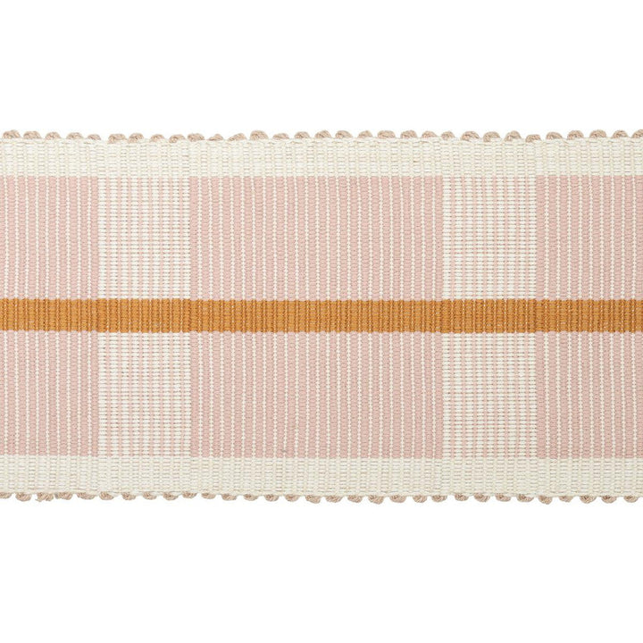 Calcada Tape Wide Rose Quartz 78976 by Schumacher Designer Trim Stephanie Seal Brown - Swanky Fabrics -